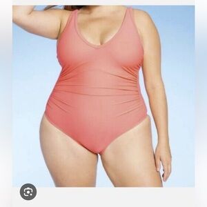 NWOT peach bathing suit
